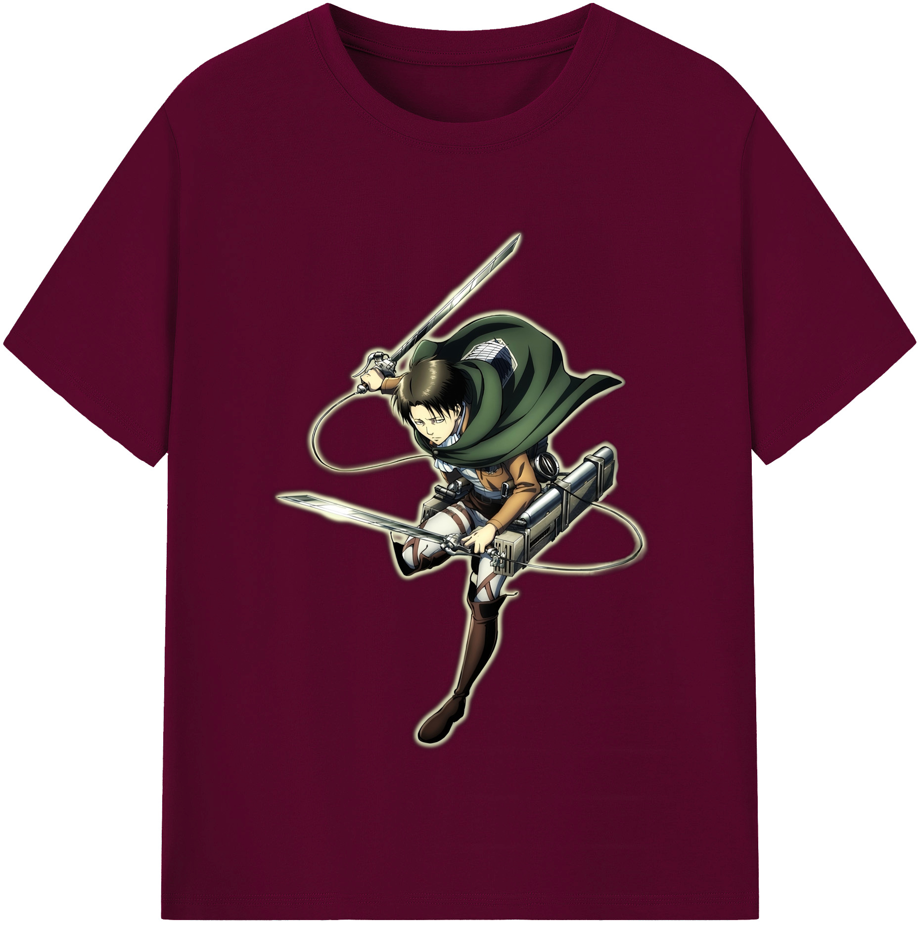 （画像用） 進撃の巨人 リヴァイ·アッカーマン Attack on Titan Levi Ackerman レディースカジュアルプリントTシャツ（綿100％）